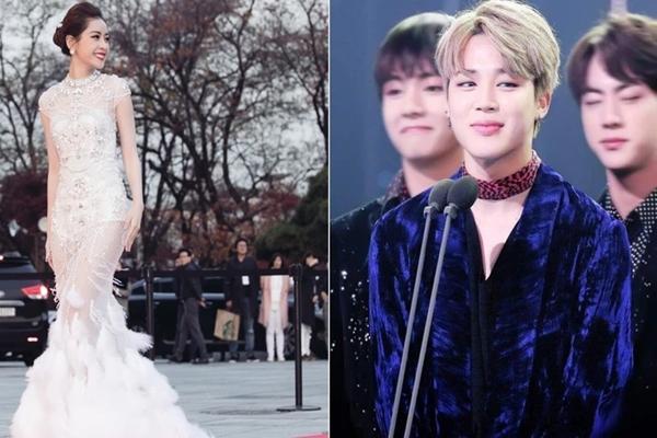 Chi Pu 'chạm mặt' nói chuyện rôm rả với Jimin (BTS) Chi Pu 'chạm mặt' nói chuyện rôm rả với Jimin (BTS)