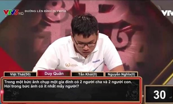 Câu hỏi Đường lên đỉnh Olympia cực h.ack n.ão, đ.ánh b.ại cả thí sinh và nhiều khán giả: Nếu trả lời đúng trong 5s, n.ão bạn chắc được lắp mô tơ!