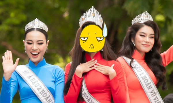 Top 3 Hoa hậu Hoàn vũ Việt Nam diễu hành sau đăng quang Top 3 Hoa hậu Hoàn vũ Việt Nam diễu hành sau đăng quang